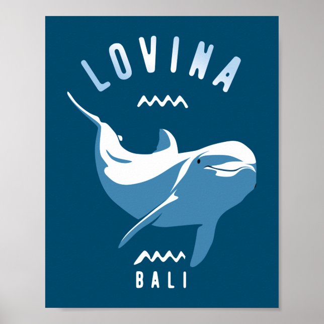 Swimming with Dolphins Lovina Bali Poster (Front)