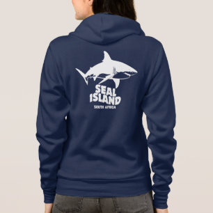 Swimming With Great White Sharks - Seal Island Hoodie