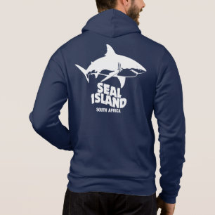 Swimming With Great White Sharks - Seal Island Hoodie