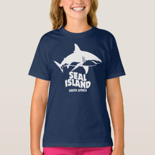 Swimming With Great White Sharks - Seal Island T-Shirt
