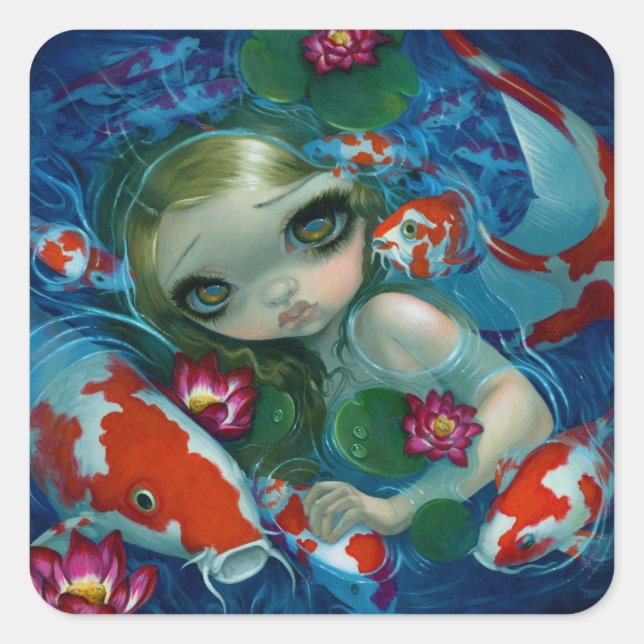 "Swimming with Koi" Sticker (Front)