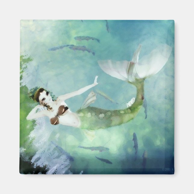 Swimming with Salmon Magnet (Front)