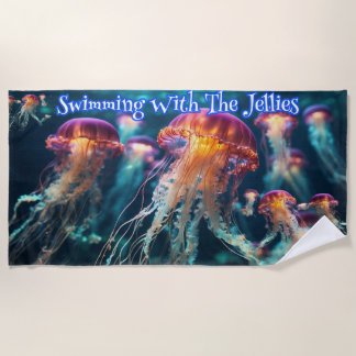 Swimming With The Jellies Beach Towel