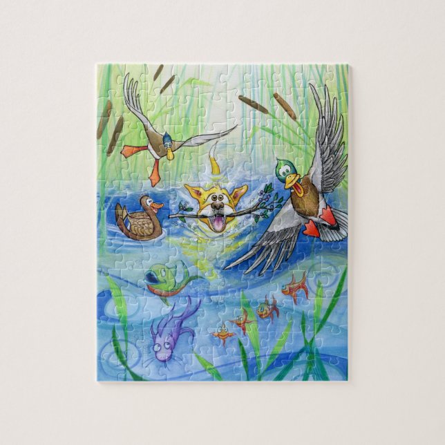 Swimming With Turbo Jigsaw Puzzle (Vertical)