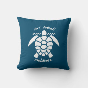 Swimming With Turtles at The Maldives on Ari Atoll Cushion