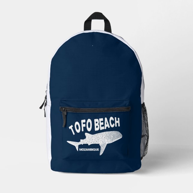 Swimming With Wale Sharks - Tofo Beach Mozambique Printed Backpack (Front)