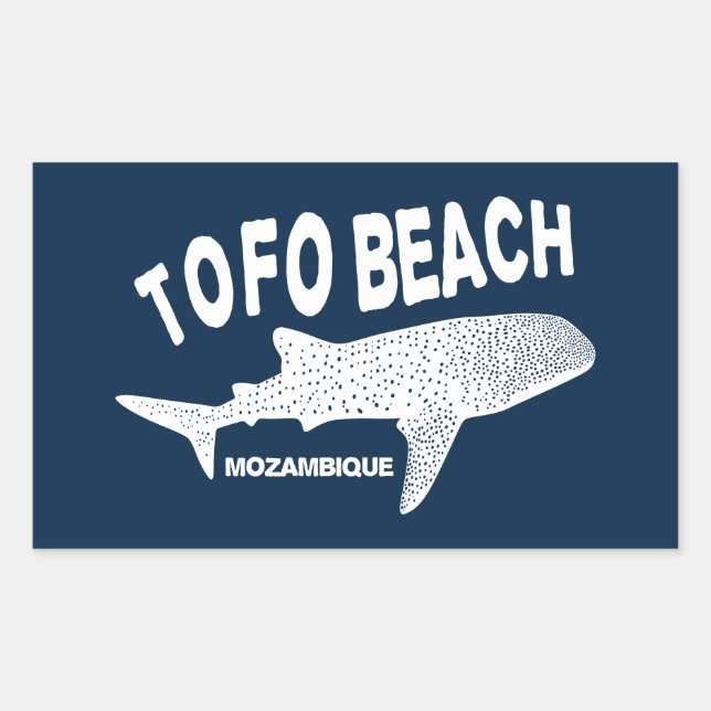 Swimming With Wale Sharks - Tofo Beach Mozambique Rectangular Sticker (Front)