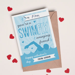 Swimply Amazing Swim Valentine's Day Card