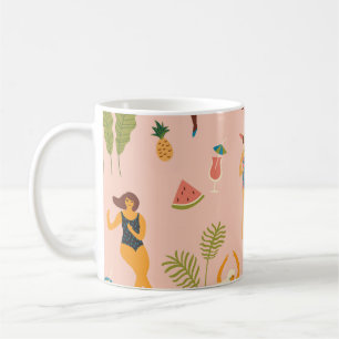 Swimsuit Ladies: Tropical Vintage Dance Coffee Mug