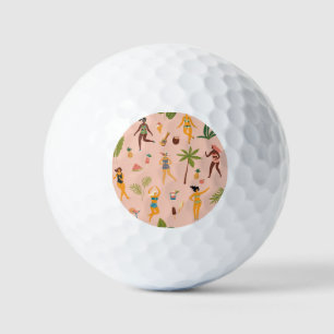Swimsuit Ladies: Tropical Vintage Dance Golf Balls