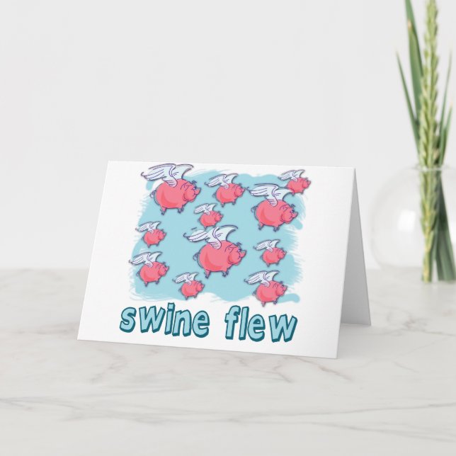 Swine Flu Humour Products Card (Front)