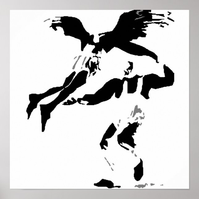 Swing Angel Wall Canvas Poster (Front)