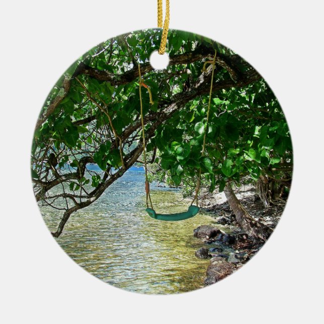 Swing Ceramic Tree Decoration (Front)