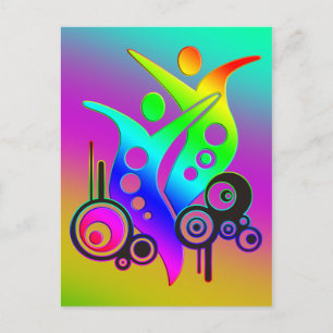 SWING / coloured diagonal Postcard