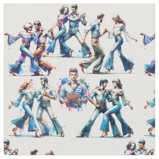 Swing Dance Competition with Judge Fabric (Close Up)