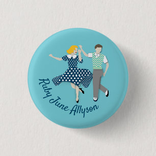 Swing Dance Couple 3 Cm Round Badge