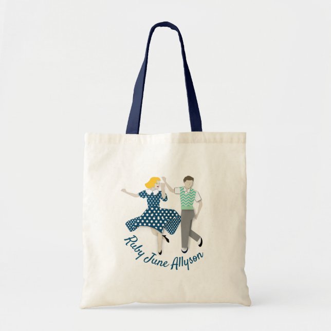Swing Dance Couple Tote Bag (Front)
