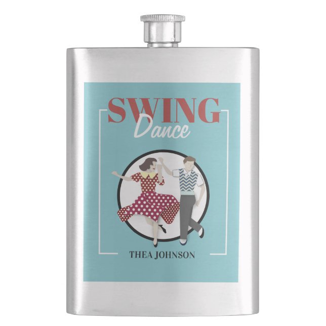 Swing Dance Hip Flask (Front)