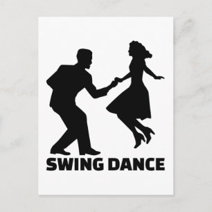 Swing dance postcard