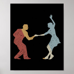 Swing Dance Retro Style Vintage  Poster