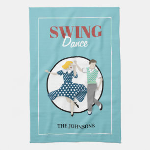 Swing Dance Tea Towel