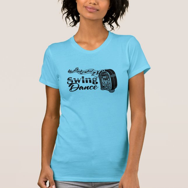 Swing Dance with Vintage Jukebox T-Shirt (Front)