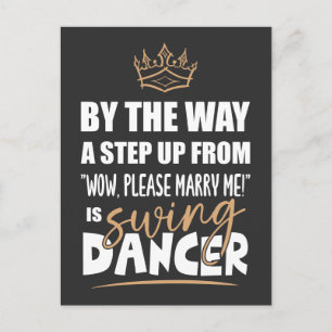 Swing Dancer is the Ultimate in Appeal. Fun Gift Postcard