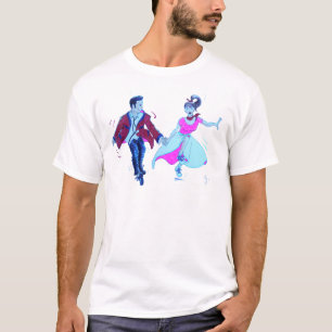 swing dancer pink poodle skirt saddle shoes T-Shirt