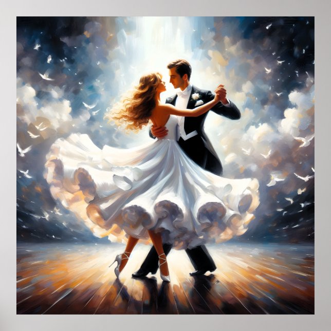 Swing Dancing Ballroom Dancing Dancer Dance Poster (Front)