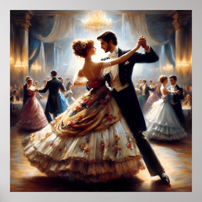 Swing Dancing Ballroom Dancing Dancer Dance Poster (Front)