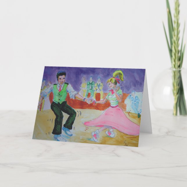 Swing Dancing on saturday night Card (Front)