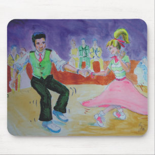 Swing Dancing on saturday night Mouse Pad