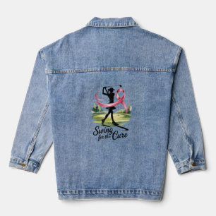 Swing for the Cure Golf Breast Cancer Denim Jacket