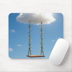 Swing Hanging From a Cumulus Cloud Mouse Pad