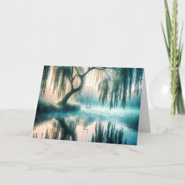 Swing Hanging From a Tree for Sympathy Card (Front)