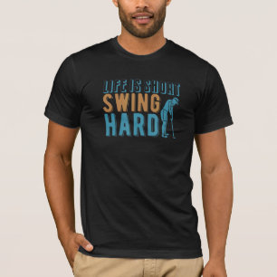 Swing Hard  Golf Cart Golfer Costume  Mens Golfing T-Shirt