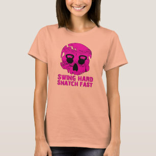 Swing Hard Snatch Fast - Ladies Kettlebell Burnout T-Shirt