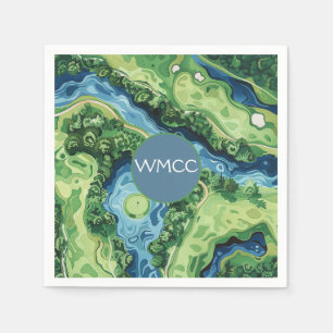 Swing into Fun: Golf Course Gala Paper Napkin