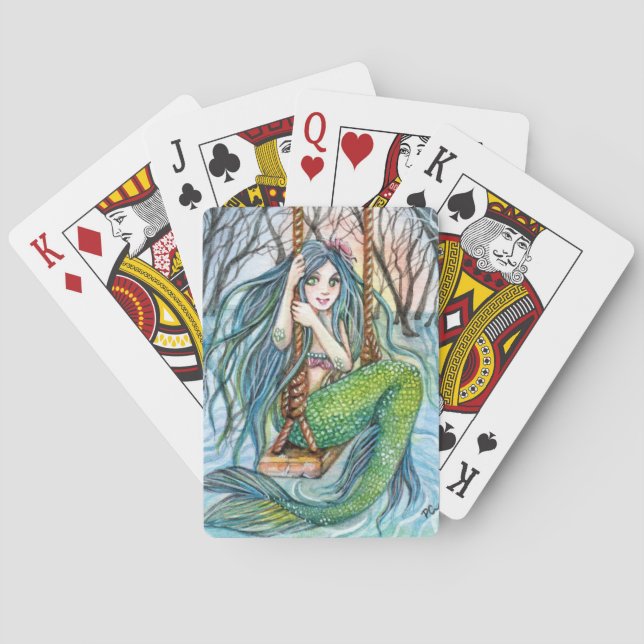 Swing - Mermaid Art Playing Cards (Back)