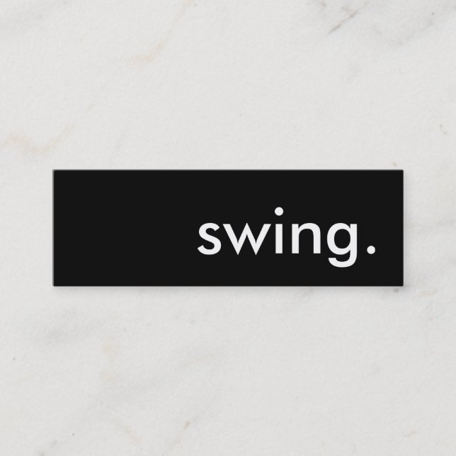 swing. mini business card (Front)