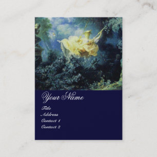 SWING MONOGRAM ,Blue Green Yellow Gold Metallic Business Card