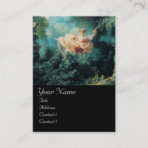 SWING  MONOGRAM ,Green Pink Black Business Card