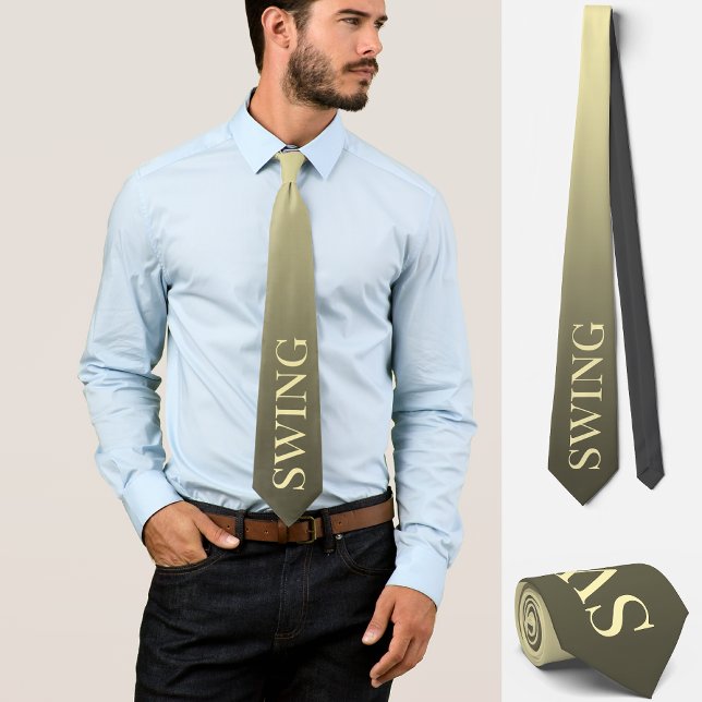 Swing musician dancer style elegant gold tie (Creator Uploaded)