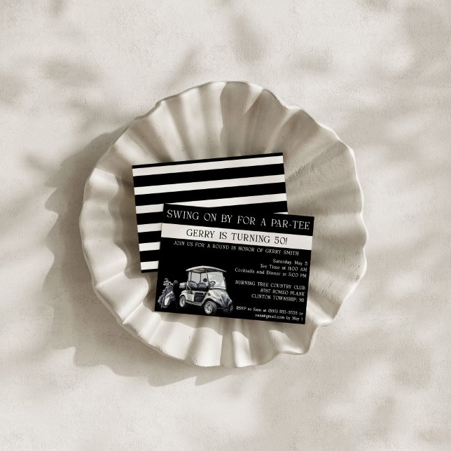 Swing on by for a Birthday Par-Tee, Golf Themed Invitation (Creator Uploaded)