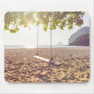 Swing on the Beach at Sunset Mouse Pad