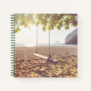 Swing on the Beach at Sunset Notebook