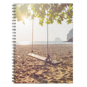 Swing on the Beach at Sunset Notebook