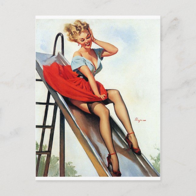 Swing Pin Up Postcard (Front)