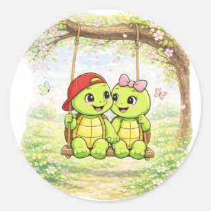 Swing Time Classic Round Sticker