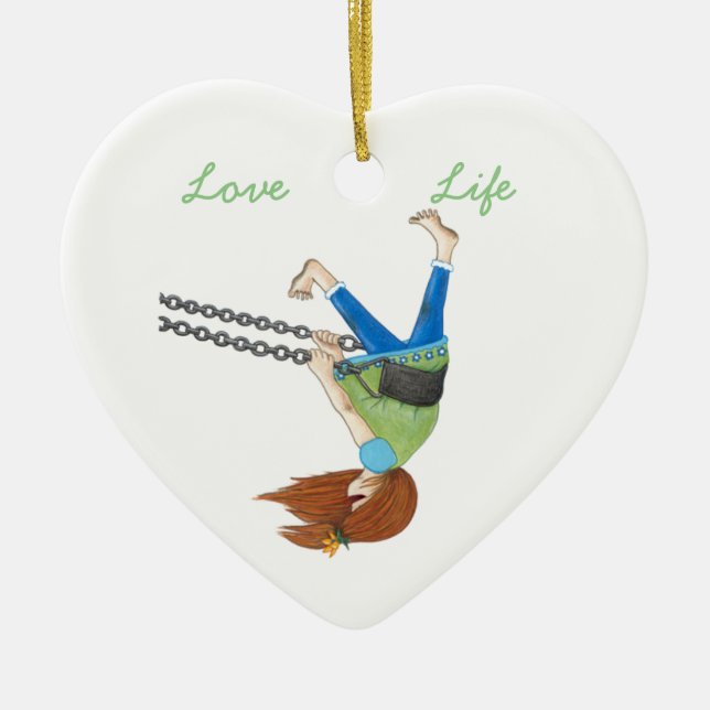 Swing Time Heart Ornament (Front)